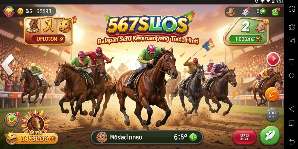 Tangkapan layar gameplay balapan di 567SLOTS yang mendebarkan.