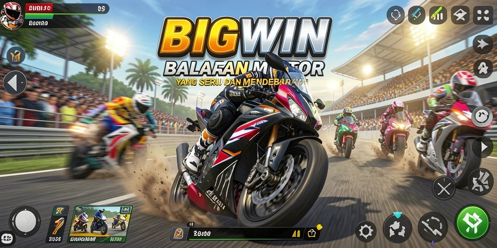 Tampilan gameplay pelayaran motor yang mendebarkan di dalam <strong>BIGWIN</strong>.