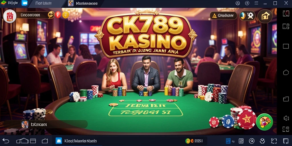 Tangkapan layar gameplay CK789 yang menampilkan suasana kasino yang seru.