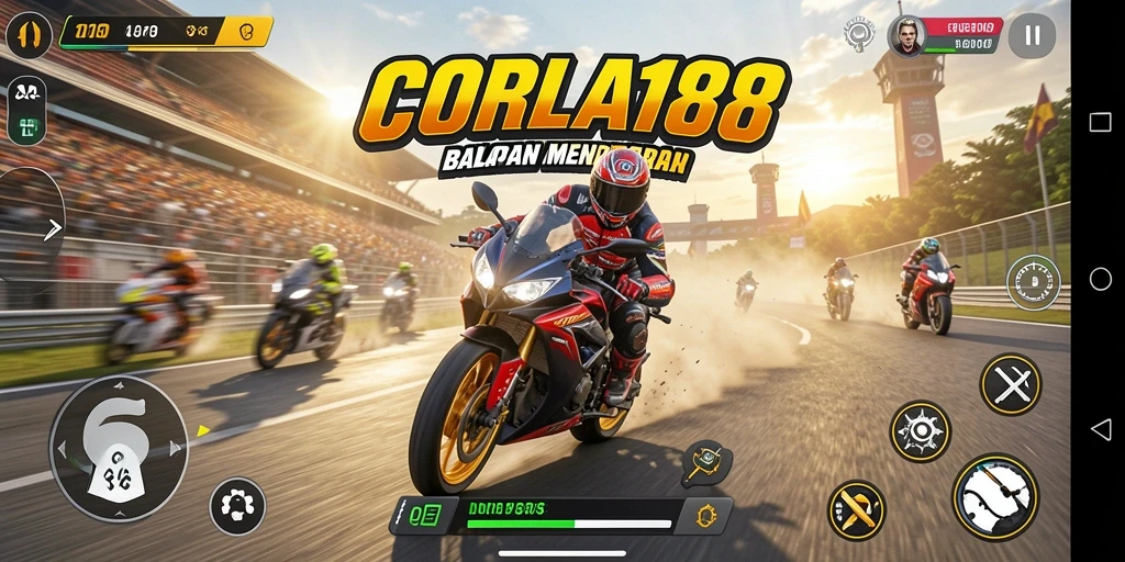 Tampilan mendebarkan dari balapan motor di CORLA188.