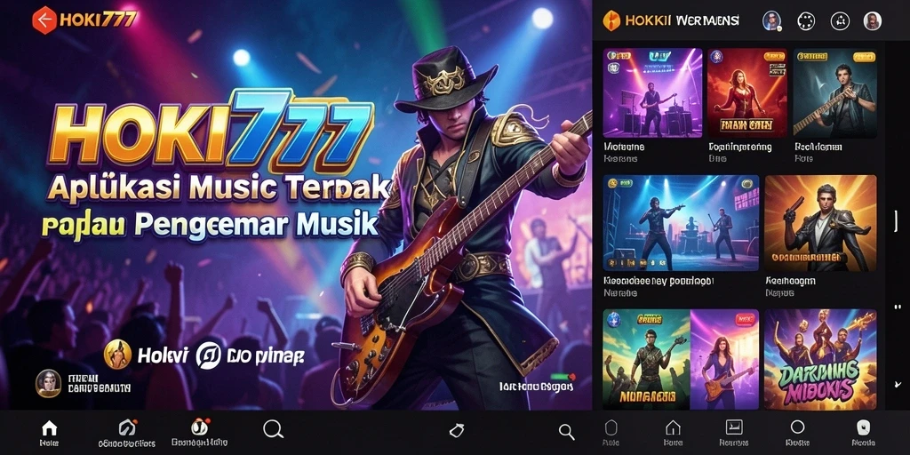 Tampilan menarik dari gameplay HOKI777 yang penuh musik.