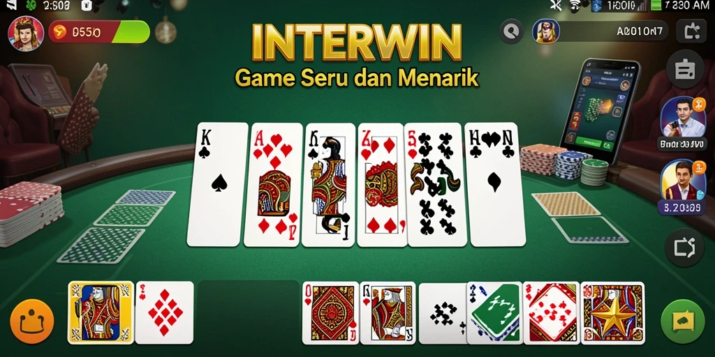 Tampilan utama INTERWIN dengan gameplay yang menarik di Domino.