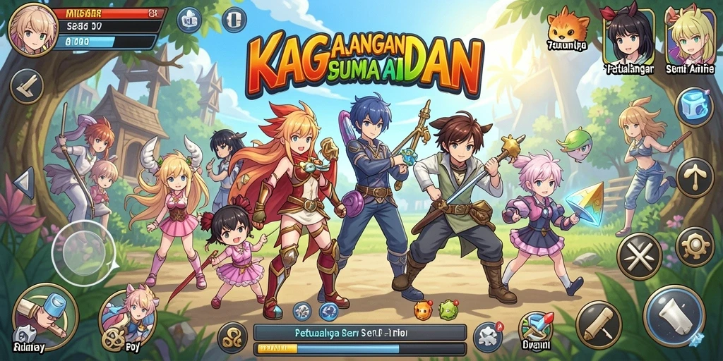 Tampilan gameplay seru dari KAGANDAN di dunia anime.