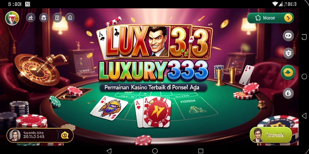 Tampilan gameplay LUXURY333 yang mendebarkan dan penuh warna.