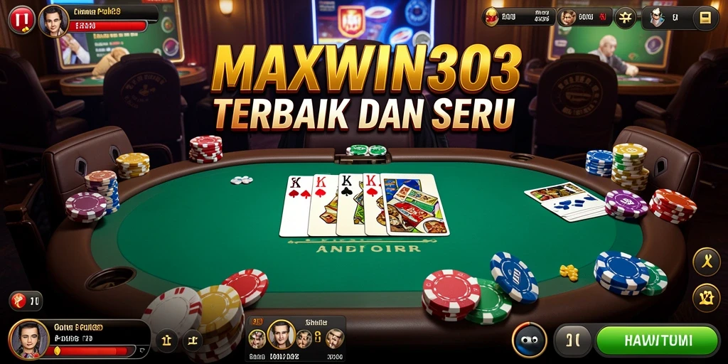 Tampilan screenshot utama MAXWIN303 menampilkan gameplay seru poker.