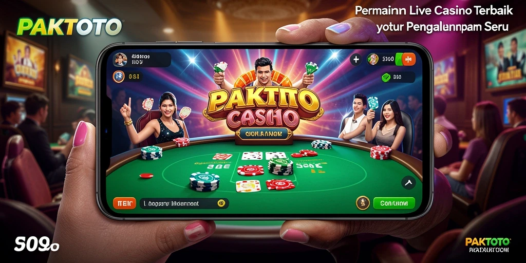 Screenshot gameplay PAKTOTO yang menampilkan suasana kasino langsung.