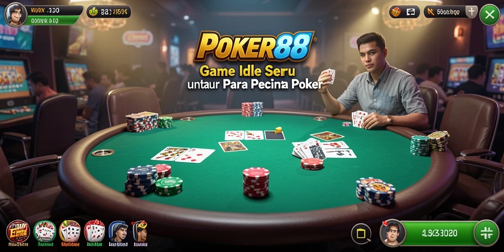 Tampilan menarik dari gameplay POKER88 yang santai dan menghibur.