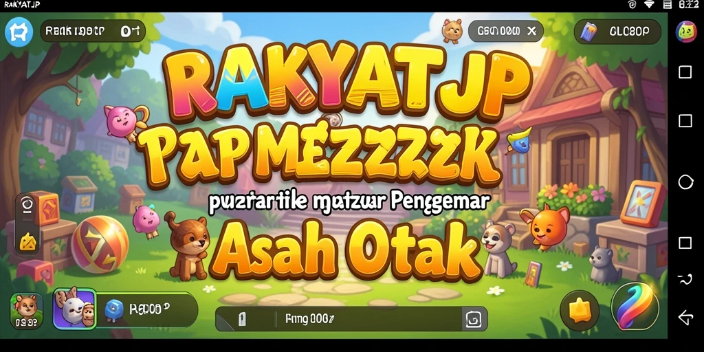 Tampilan gameplay RAKYATJP saat menyelesaikan teka-teki yang menantang.