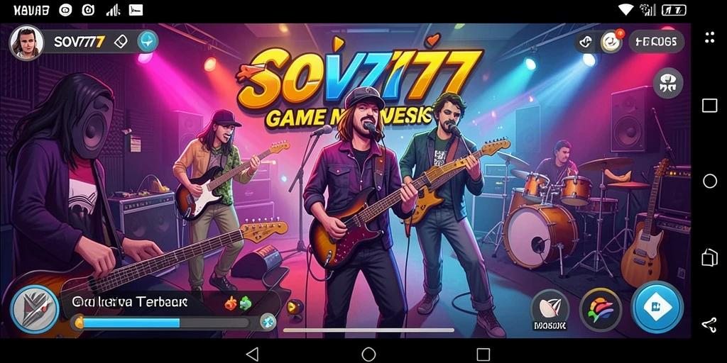 Screenshot gameplay SOV777 menunjukkan pemain menikmati musik interaktif.