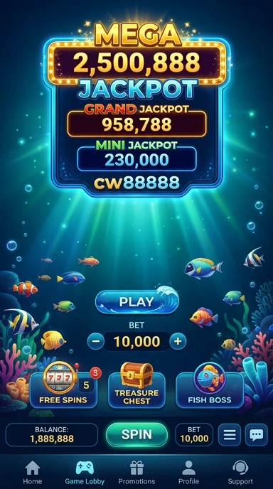 Screenshot antarmuka pengguna cw8888 yang menarik.